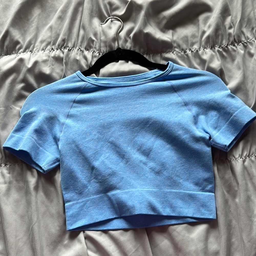 Blue workout top